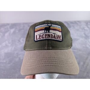 Legendary Whitetails Mens Green Mesh Snapback Trucker Hat Deer Patch OSFA